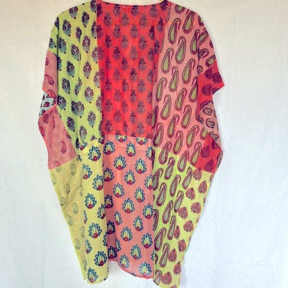 NWT RISE & BLOOM colorful paisley design cover up top. Size S/P - Picture 5 of 5